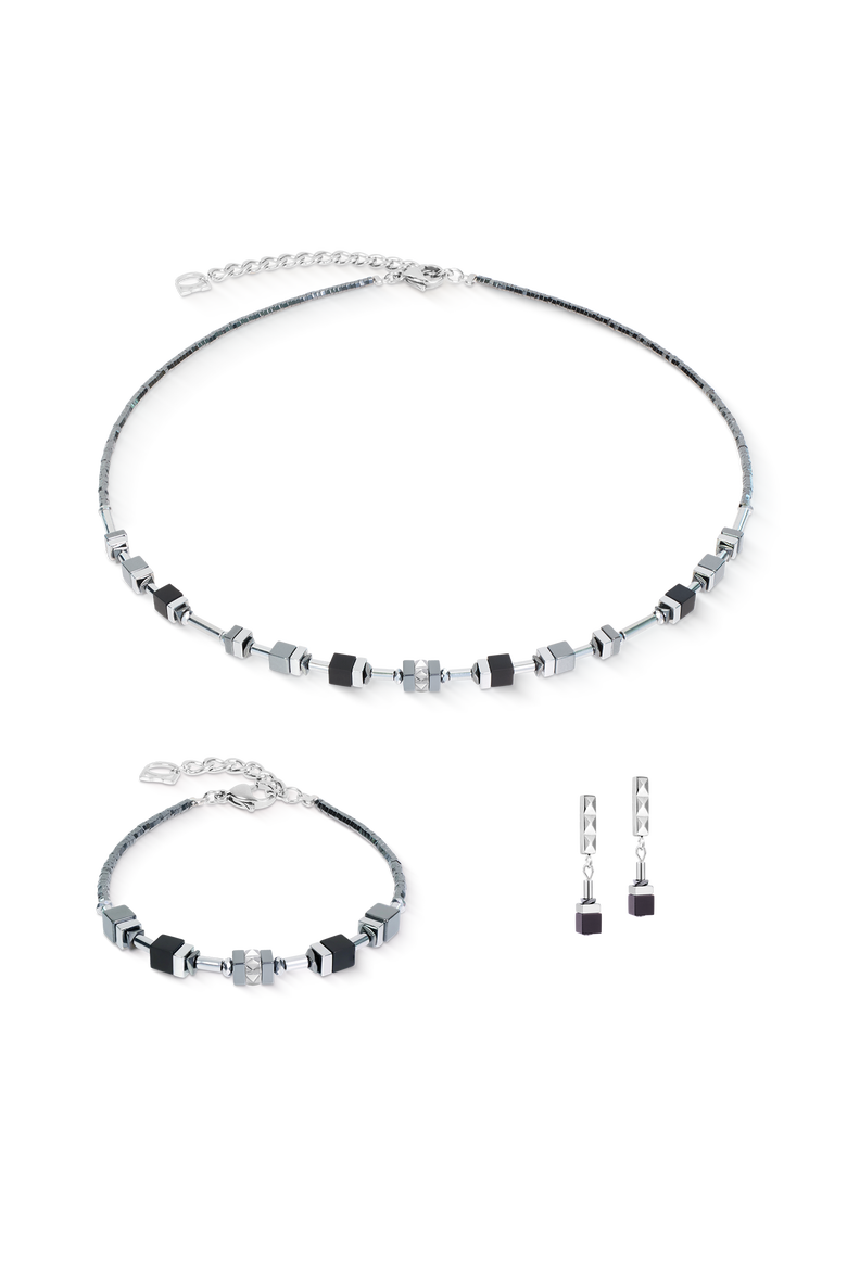 Cube Eclipse Bracelet Onyx, Alternate, color, Black-Silver