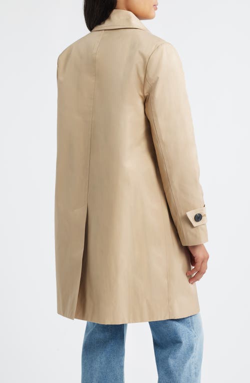 London Fog Short Raincoat With Scarf In Brown