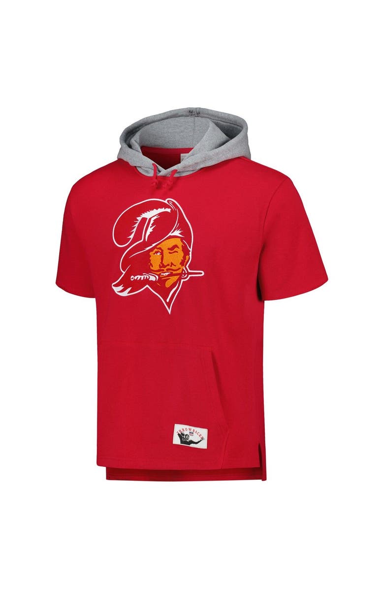 Mitchell & Ness Men's Mitchell & Ness Red Tampa Bay Buccaneers Postgame Short Sleeve Hoodie, Alternate, color, Red