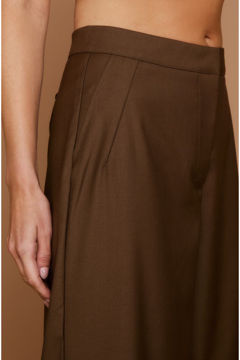 Meredith Tailored Wide Leg Pants, Alternate, color, Chocolate
