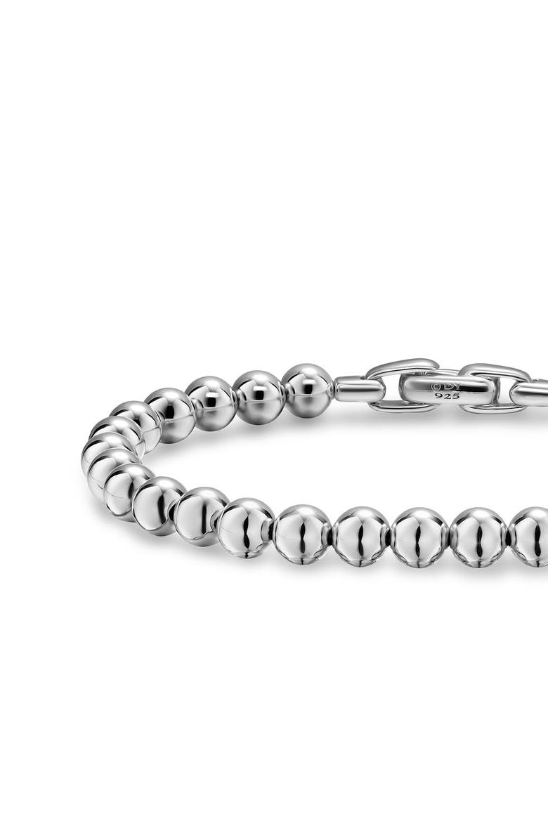 David Yurman Men's Spiritual Beads Metal Bead Bracelet, 4mm, Alternate, color, Silver 6Mm