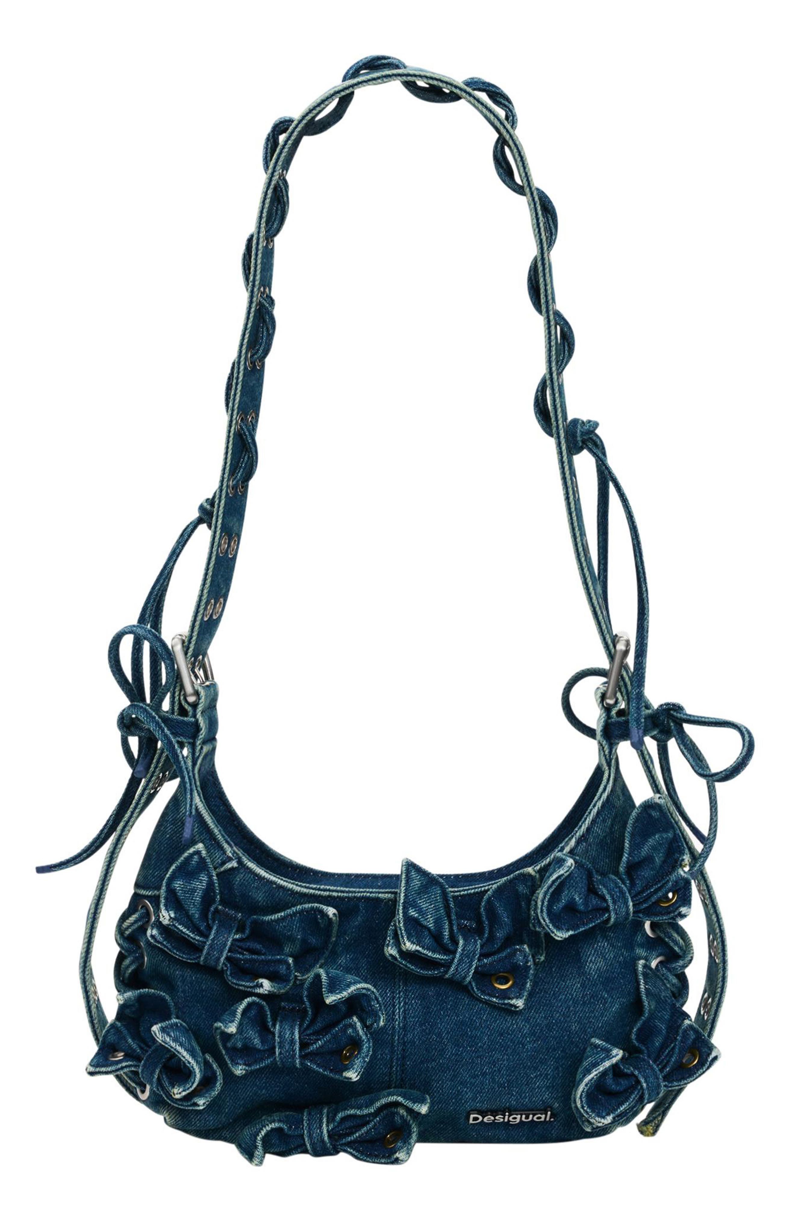 Desigual Denim Shoulder Bag, Main, color, 