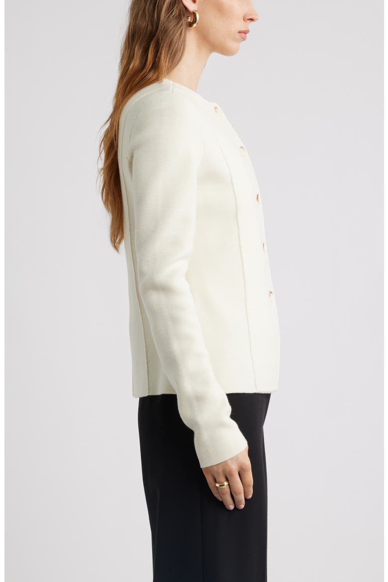 Merino Wool Sweater Jacket, Alternate, color, IVORY TOFU