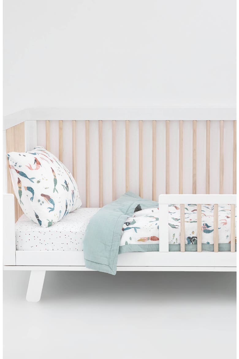 Cotton Muslin Toddler Comforter, Alternate, color, MERMAIDS