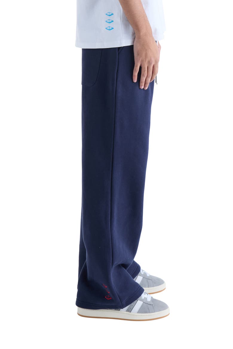 Us Against Time Fleece Track Pants, Alternate, color, NAVY