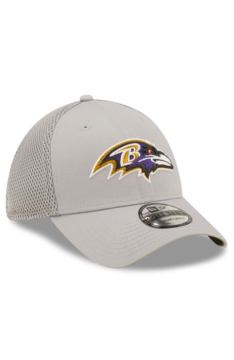 New Era Men's New Era Gray Baltimore Ravens Team Neo 39THIRTY Flex Hat, Alternate, color, 