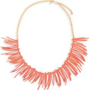 Kenneth Jay Lane Coral Spike Necklace