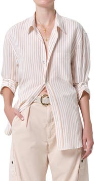 Citizens of Humanity Kayla Stripe Relaxed Button-Up Shirt