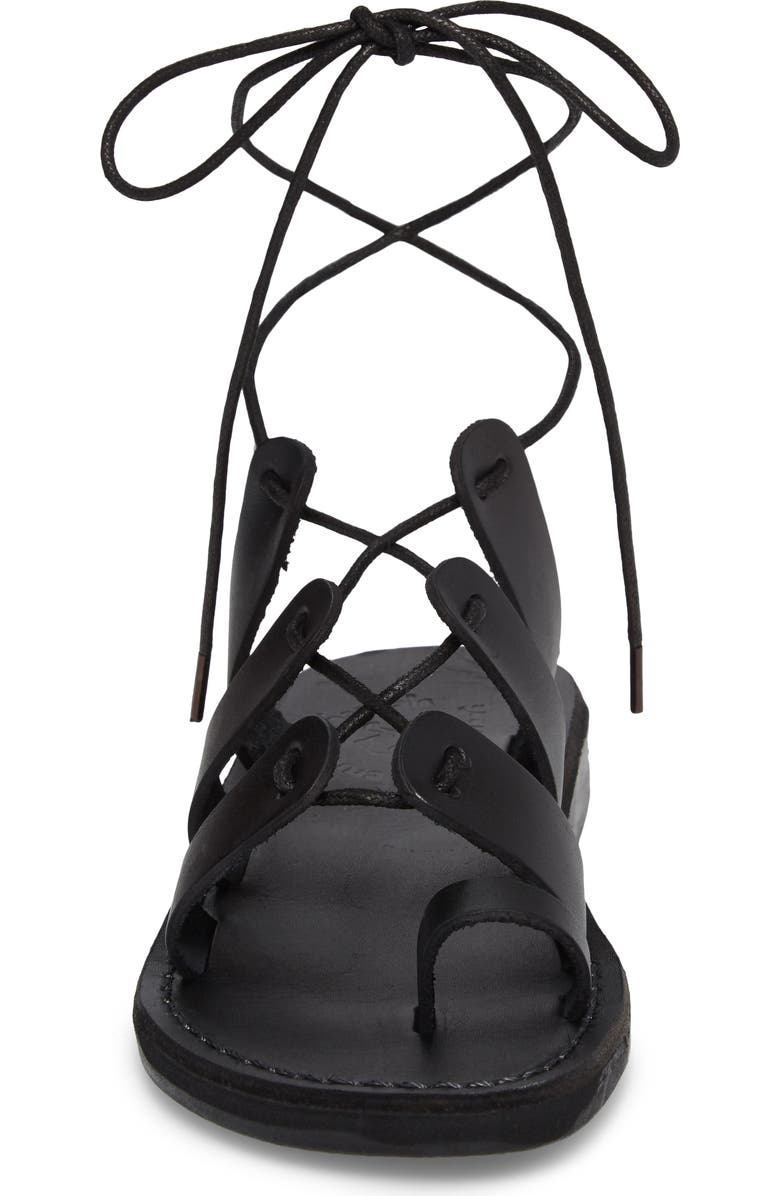 Jerusalem Sandals Deborah Wraparound Laces Sandal, Alternate, color,