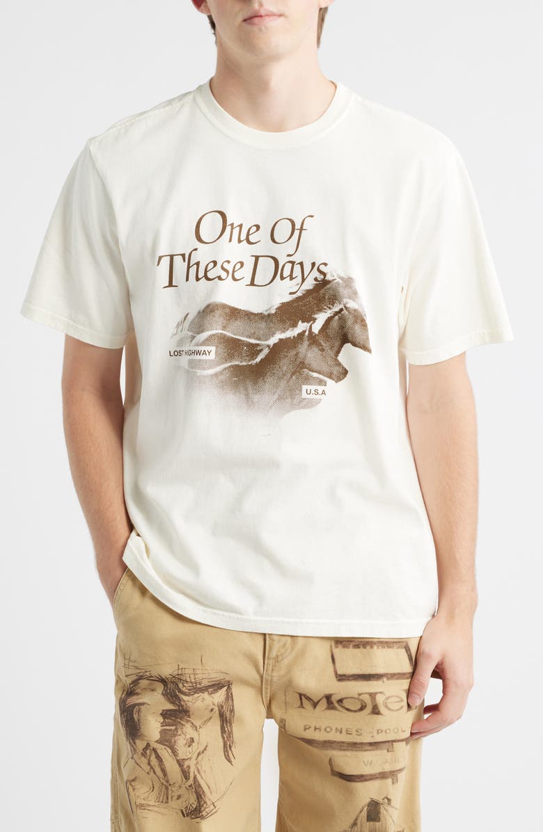 ONE OF THESE DAYS Lost Highway Graphic T-Shirt, Main, color, Bone