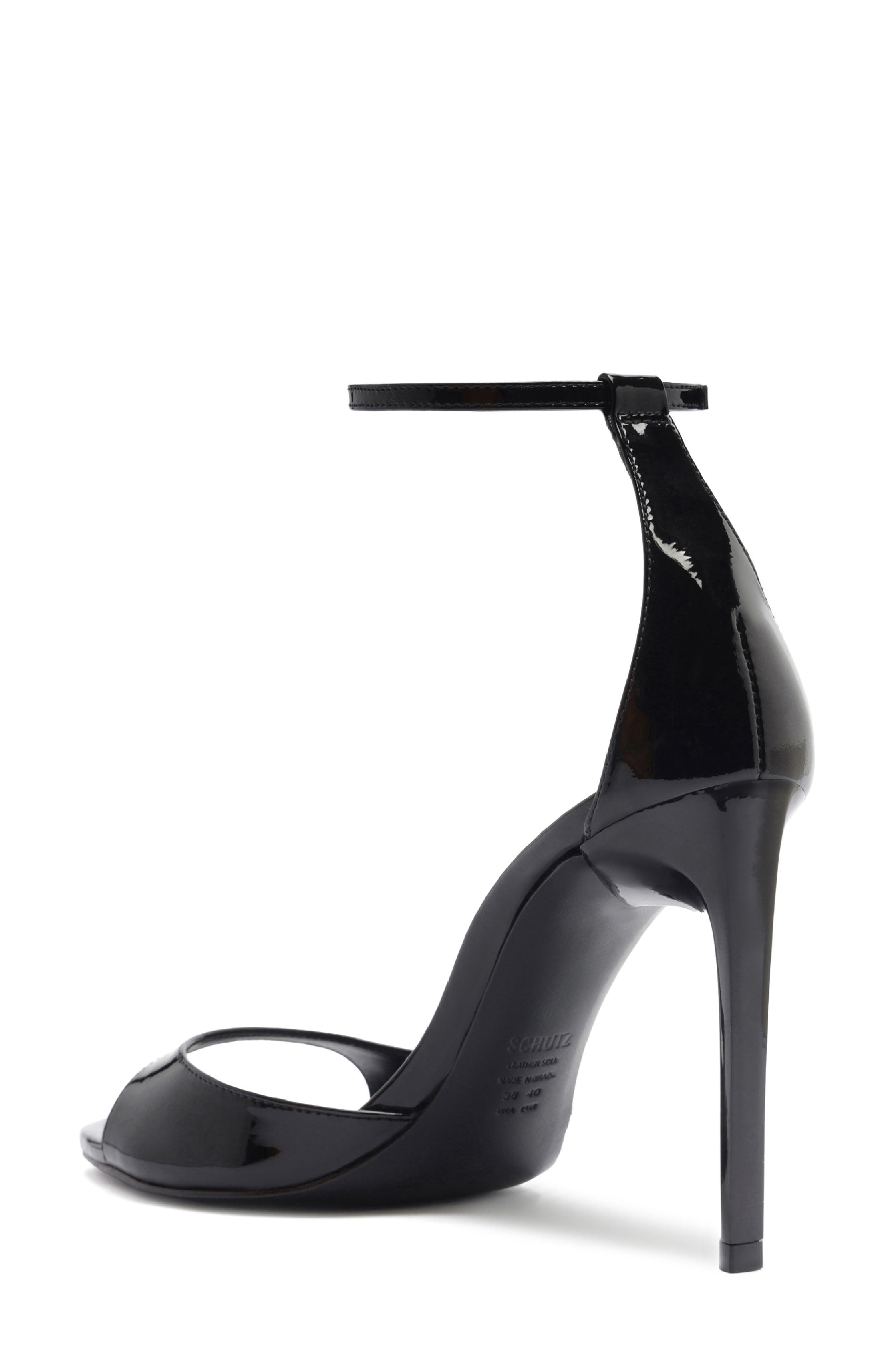 Schutz Scarlett Ankle Strap Sandal, Alternate, color, Black