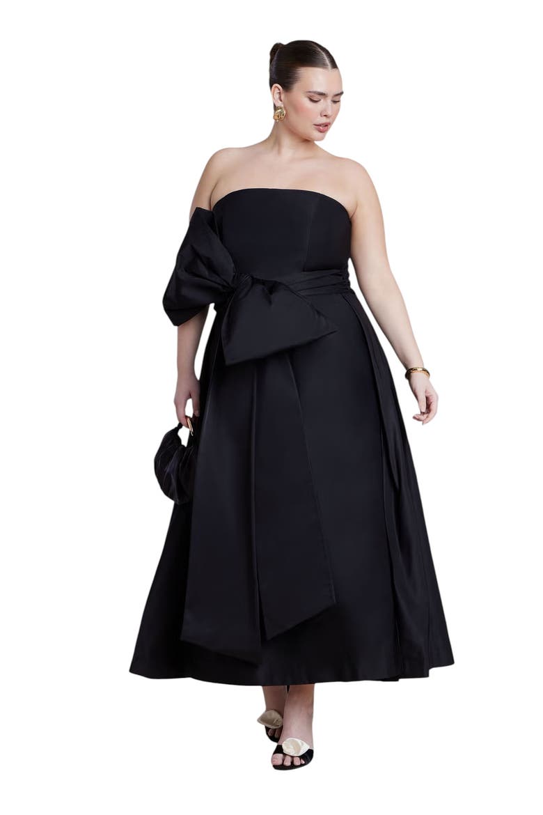 Dramatic Bow Gown, Main, color, BLACK ONYX