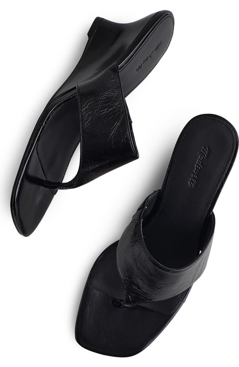 Madewell The Deanna Thong Wedge Sandal, Alternate, color, True Black