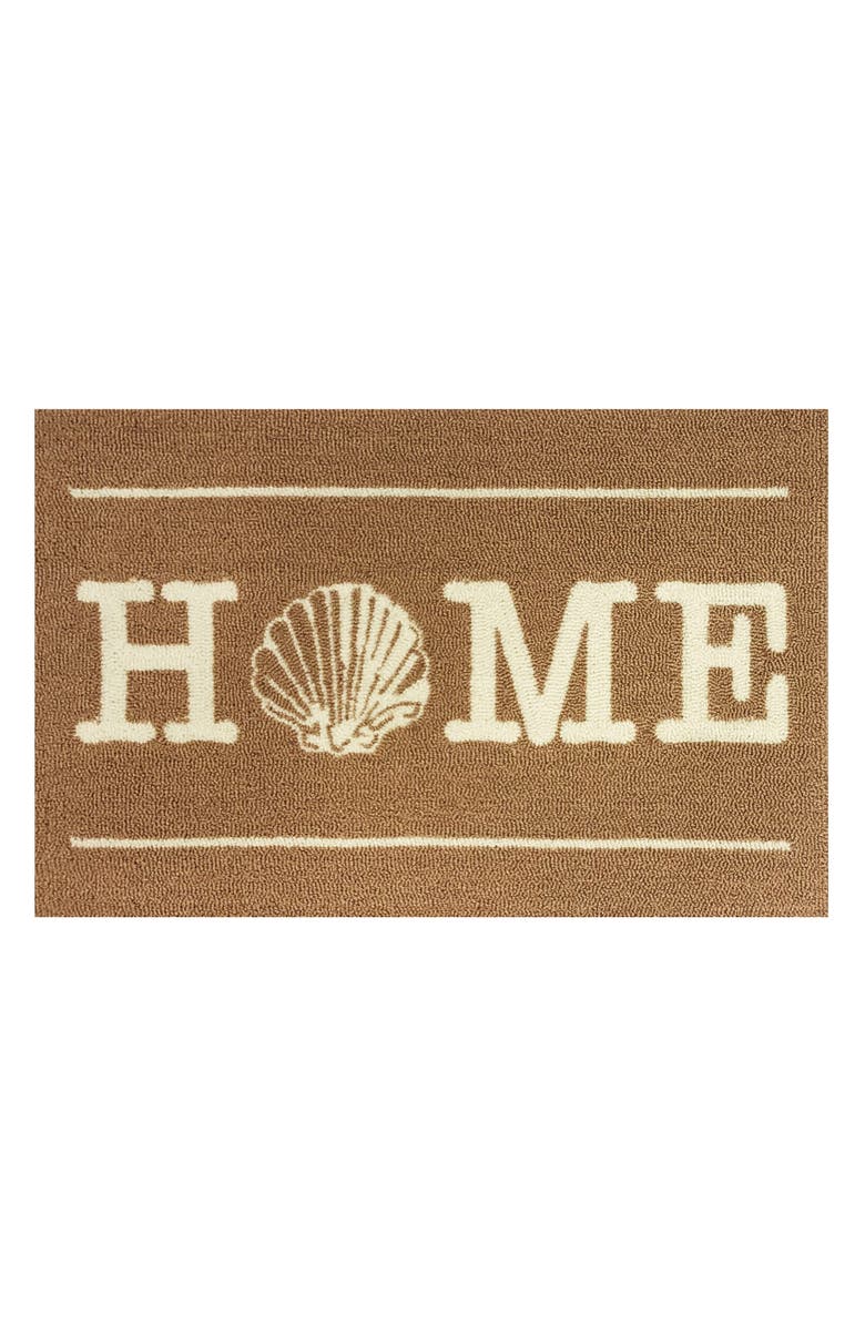 R16 HOME Home Shell Doormat, Main, color, Tan White