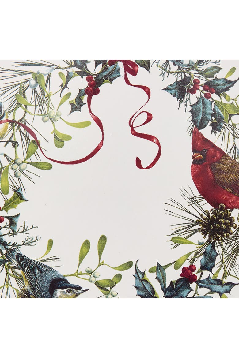 Holiday Winter Greetings Round Cork Placemat, Set of 4, Multicolor - 15"W x 15"L, Alternate, color, Multicolor