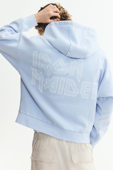 Oversized Printed Hooded Jacket