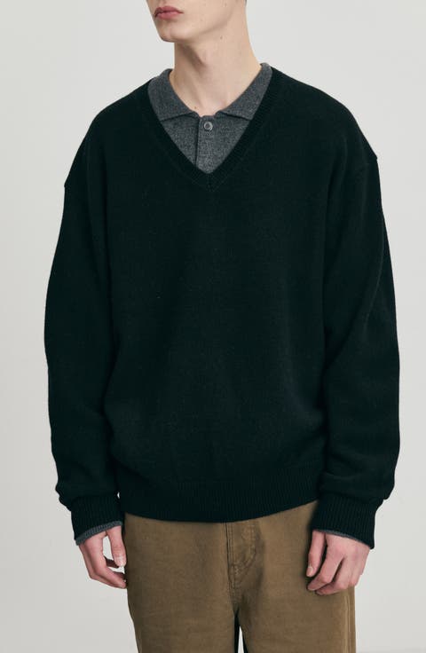 Cashmere & Wool V-Neck Sweater