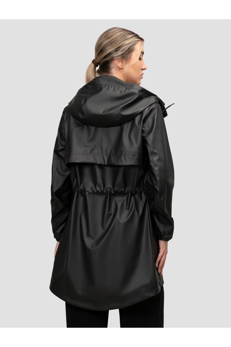 Aurora Cape Raincoat, Alternate, color, Black