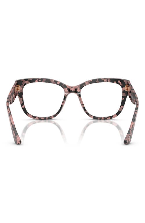 Vogue 53mm Square Optical Glasses In Pink Tortoise