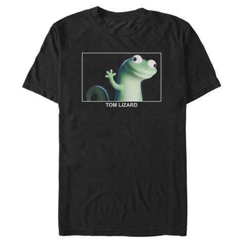 Men's Tom Lizard Happy and Cute Portrait Short Sleeve Graphic T-Shirt