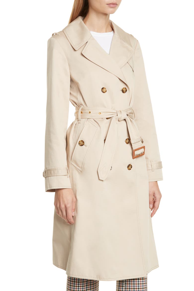 Gemini Trench Coat, Alternate, color, SAFARI