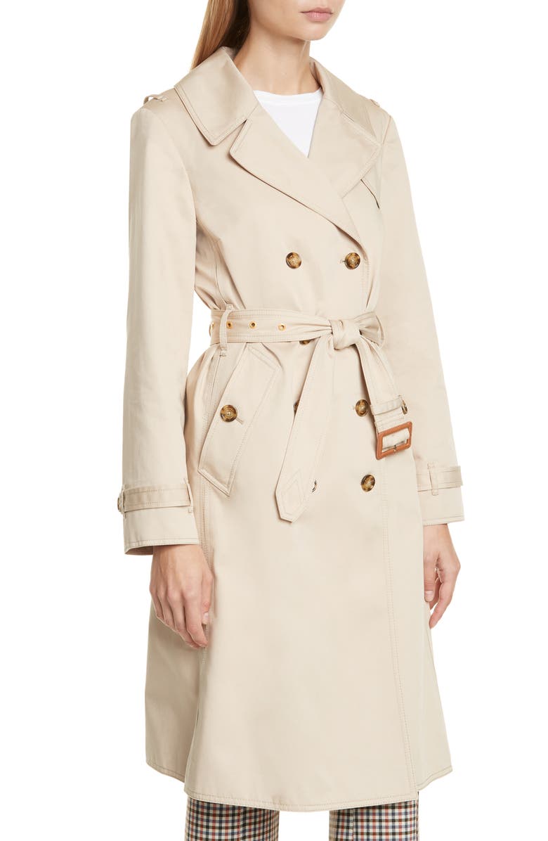 Tory Burch Gemini Trench Coat, Alternate, color,