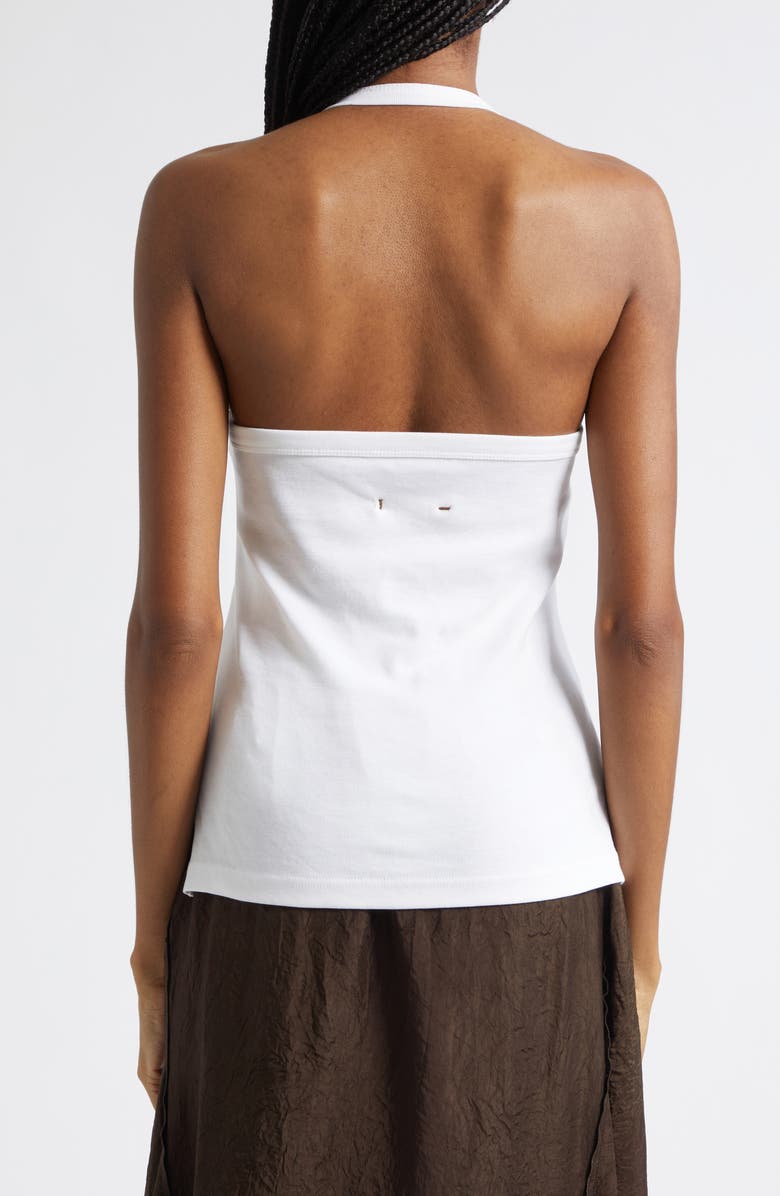 OSSOU Clovis Organic Cotton Halter Tank, Alternate, color, Milk