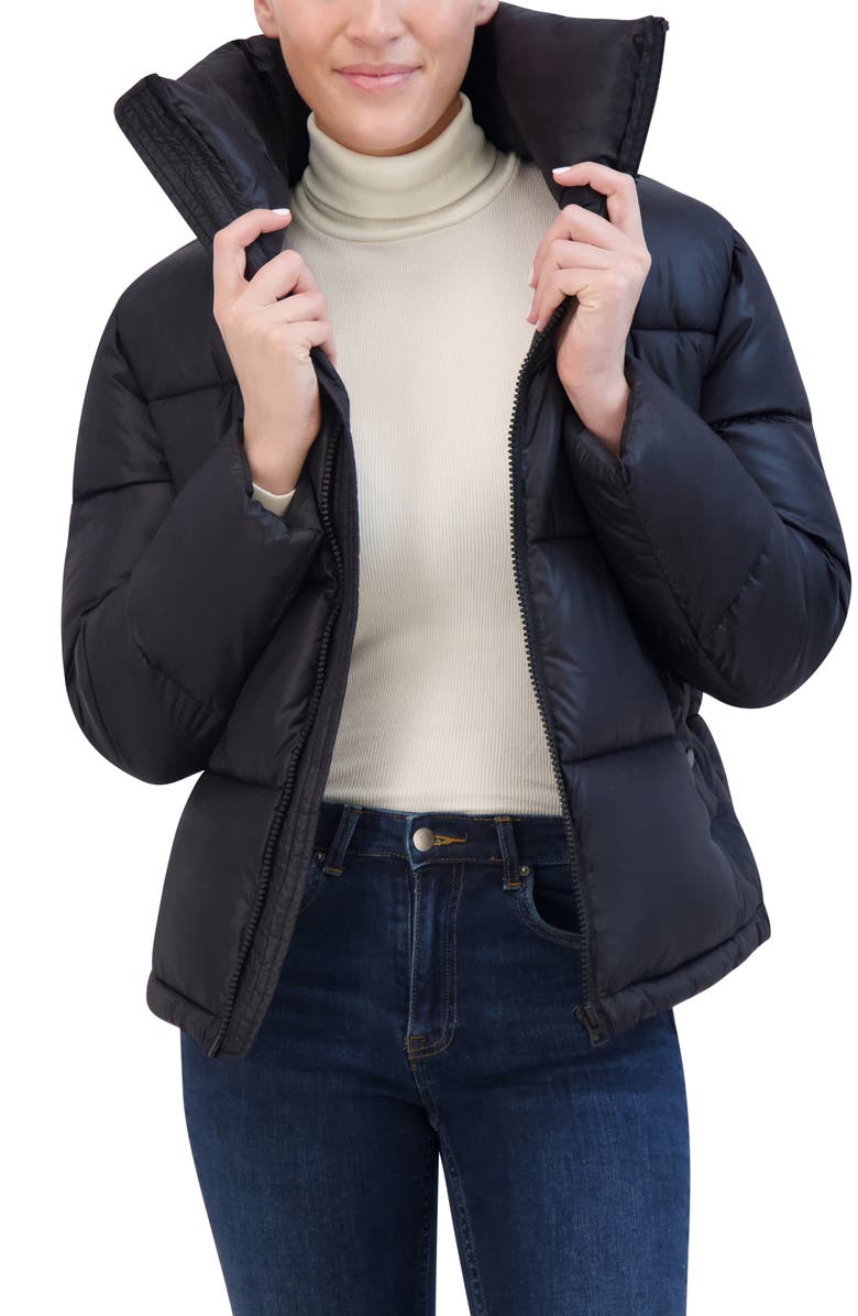 Hudson Jeans Ultra Lightweight Stand Collar Puffer Jacket, Alternate, color, 