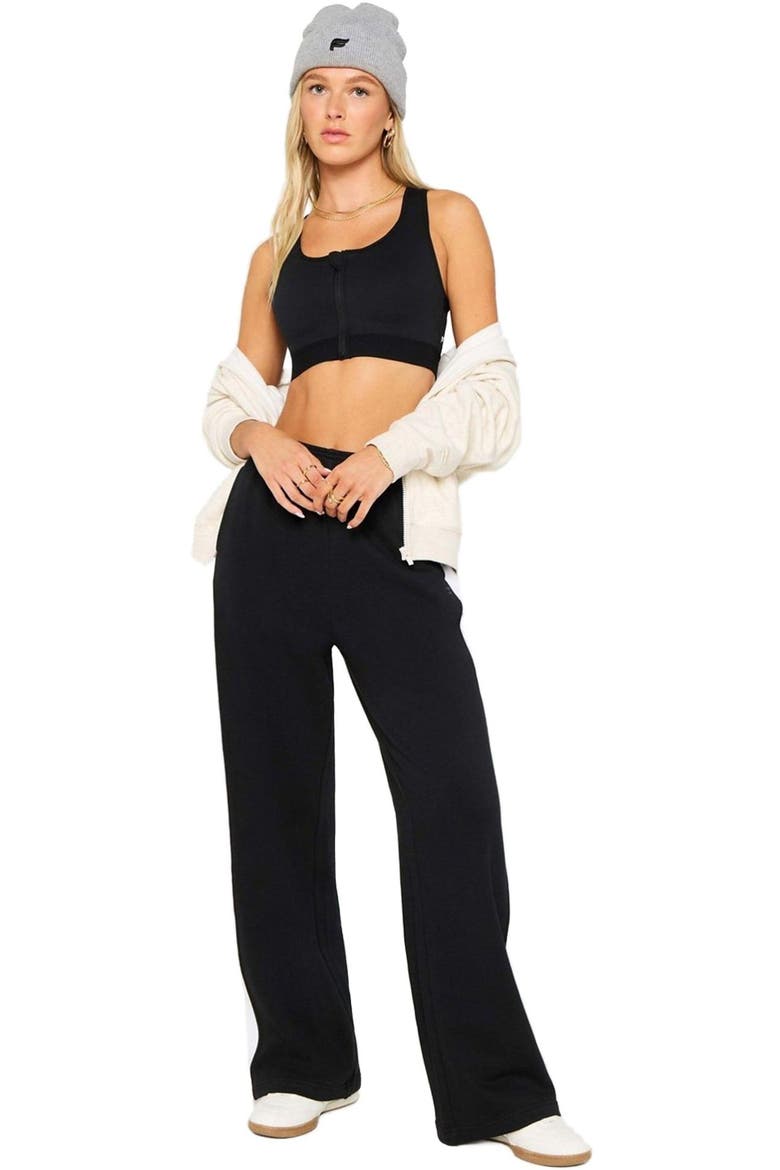 Women's Front Zip High Impact Sports Bra, Alternate, color, Black
