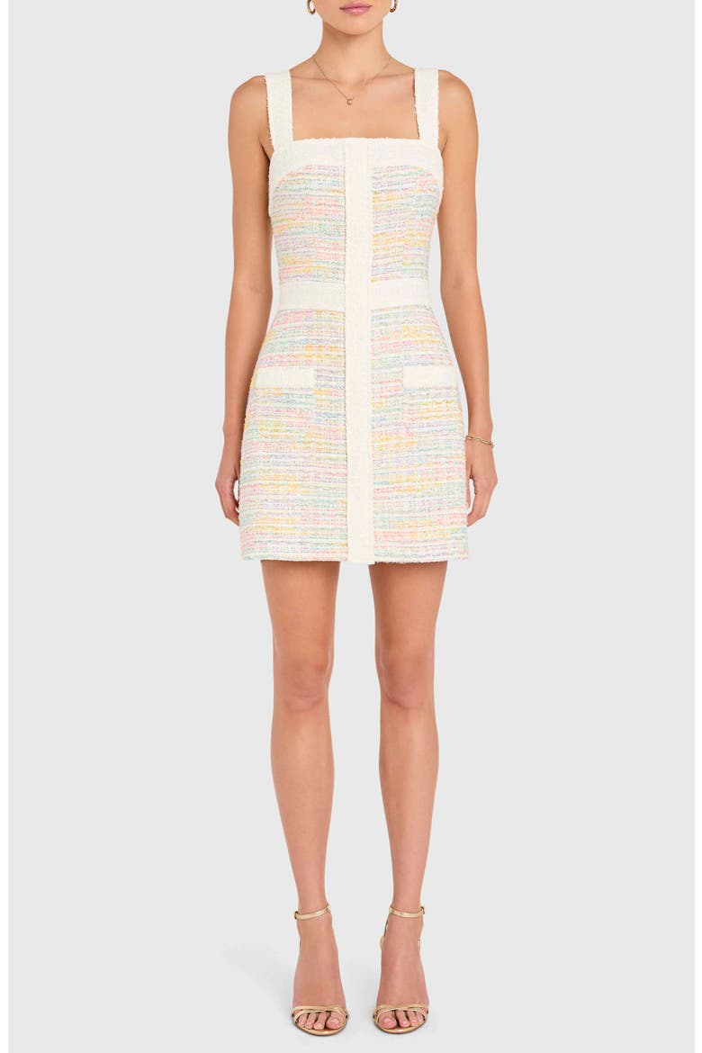 Archie Rainbow Tweed Minidress, Main, color, ANGELICA TWEED