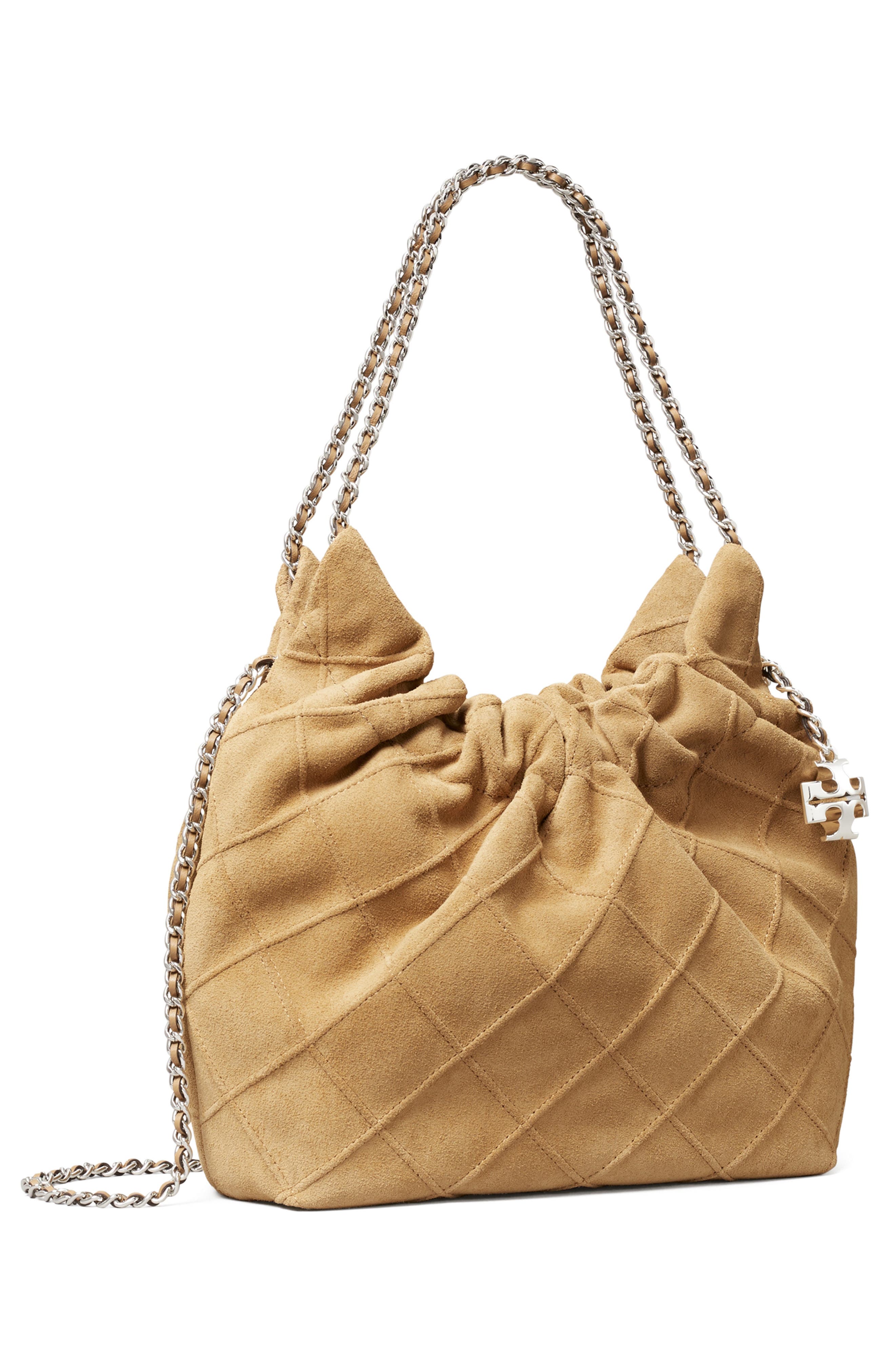 Fleming Suede Mini Hobo, Alternate, color, STONE