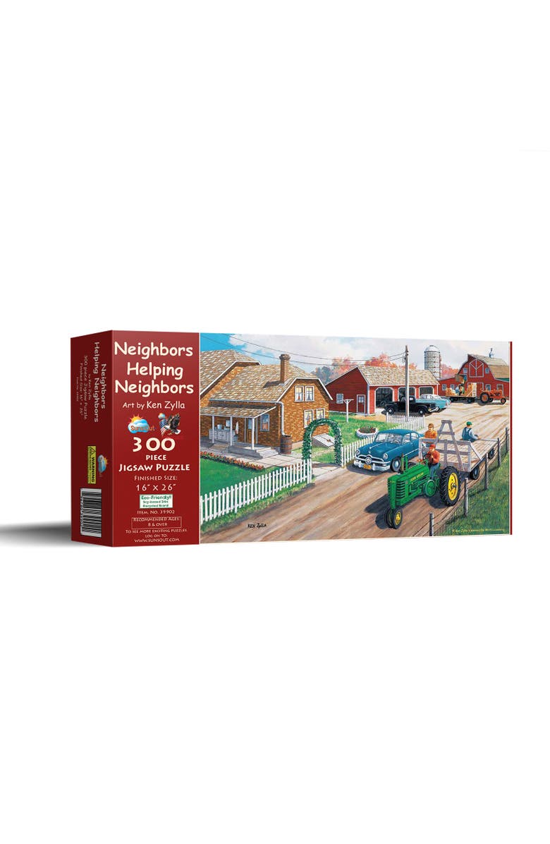 Sunsout Neighbors Helping Neighbors 300 piece Jigsaw Puzzle for Adults, Main, color, Multicolor
