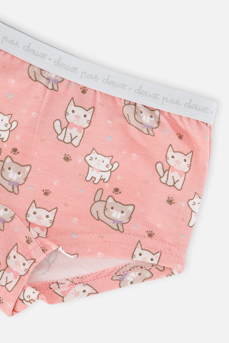 Floral Organic Cotton Full Coverage 3-Pack Boyshort Panties, Alternate, color, Pink Printed Flowers