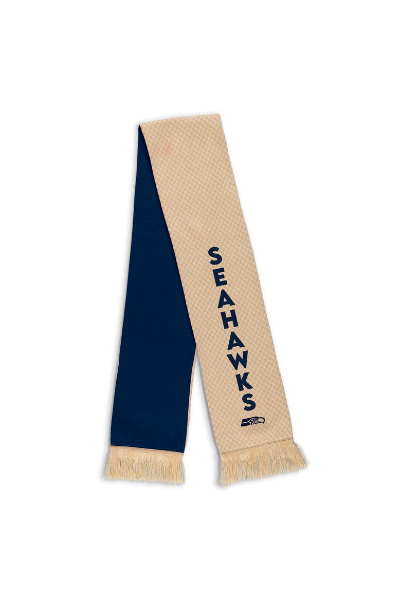 Women's WEAR by Erin Andrews Seattle Seahawks Tonal Microcheck Scarf & Glove Set, Alternate, color, Tan