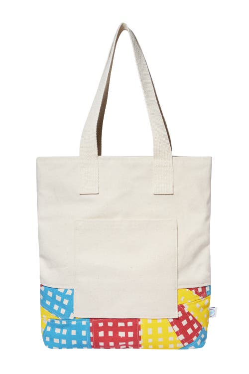 Dance Happy Patchwork Carry All Tote Bag In Multicolor