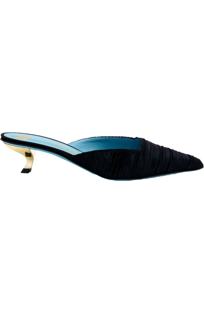 Valentina Rangoni Virgilo Low Heel Mule, Alternate, color, Black Plisse