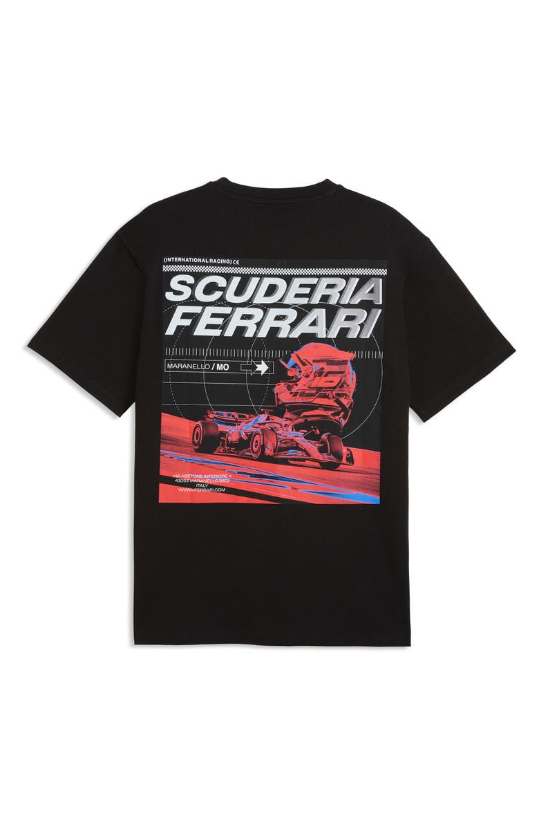 PUMA Ferrari Speed Cotton Graphic T-Shirt, Alternate, color, Puma Black