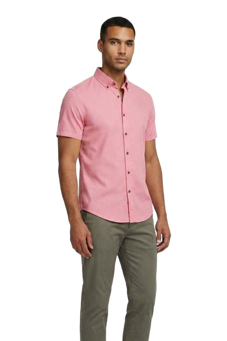 Mens Merino Wool Button-up Shirt, Alternate, color, FRESH PINK