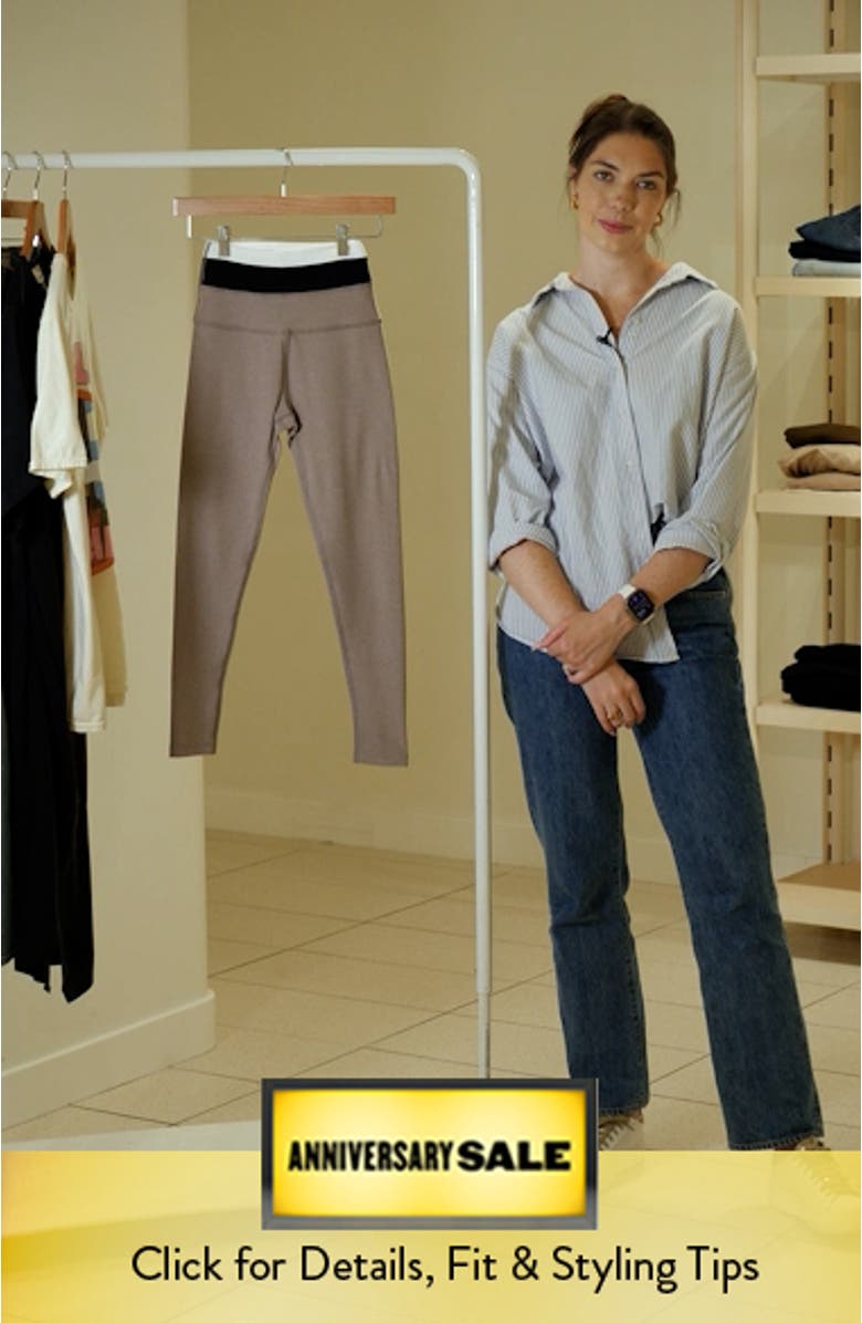 Space Dye Horizon Colorblock Ankle Leggings