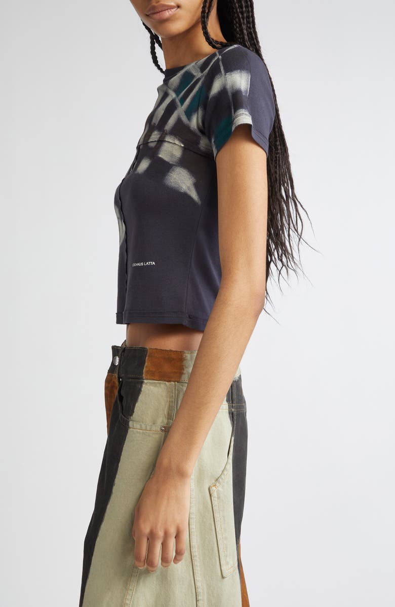 Eckhaus Latta Lapped Rib Baby Tee, Alternate, color, Porcupine