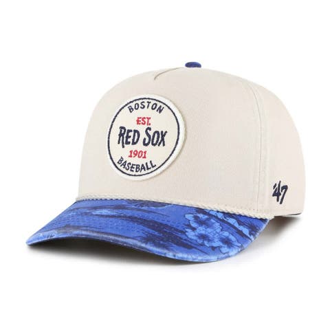 Men's '47 Cream/Navy Boston Red Sox Fiji Rope Hitch Adjustable Hat