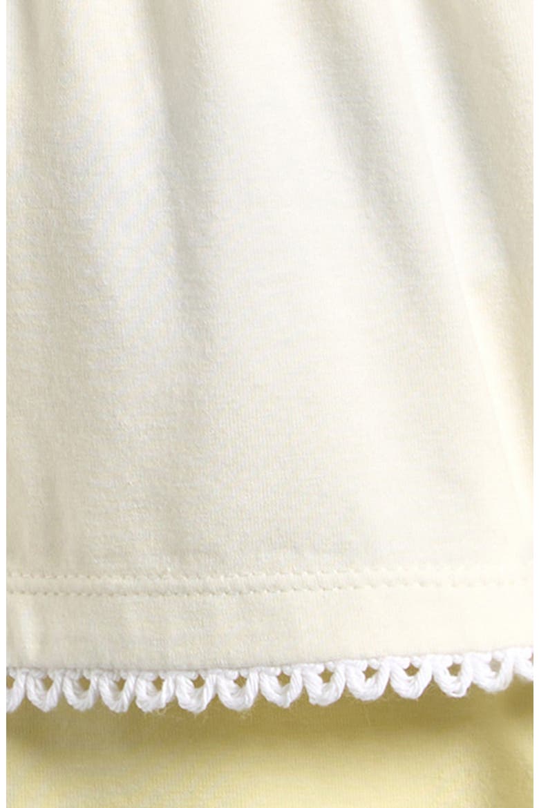 Kids' Flounce Hem Knit Top & Short Leggings Set, Alternate, color, F01-WHITE/YELLOW