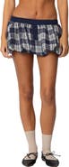 EDIKTED Dianna Plaid Bubble Hem Miniskort