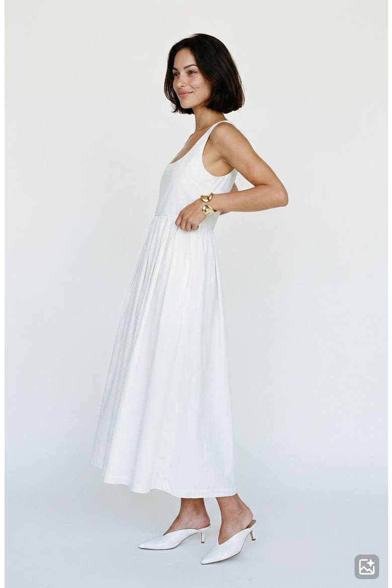 Amane Reversible U-Neck Midi Dress, Alternate, color, CLOUD DANCER