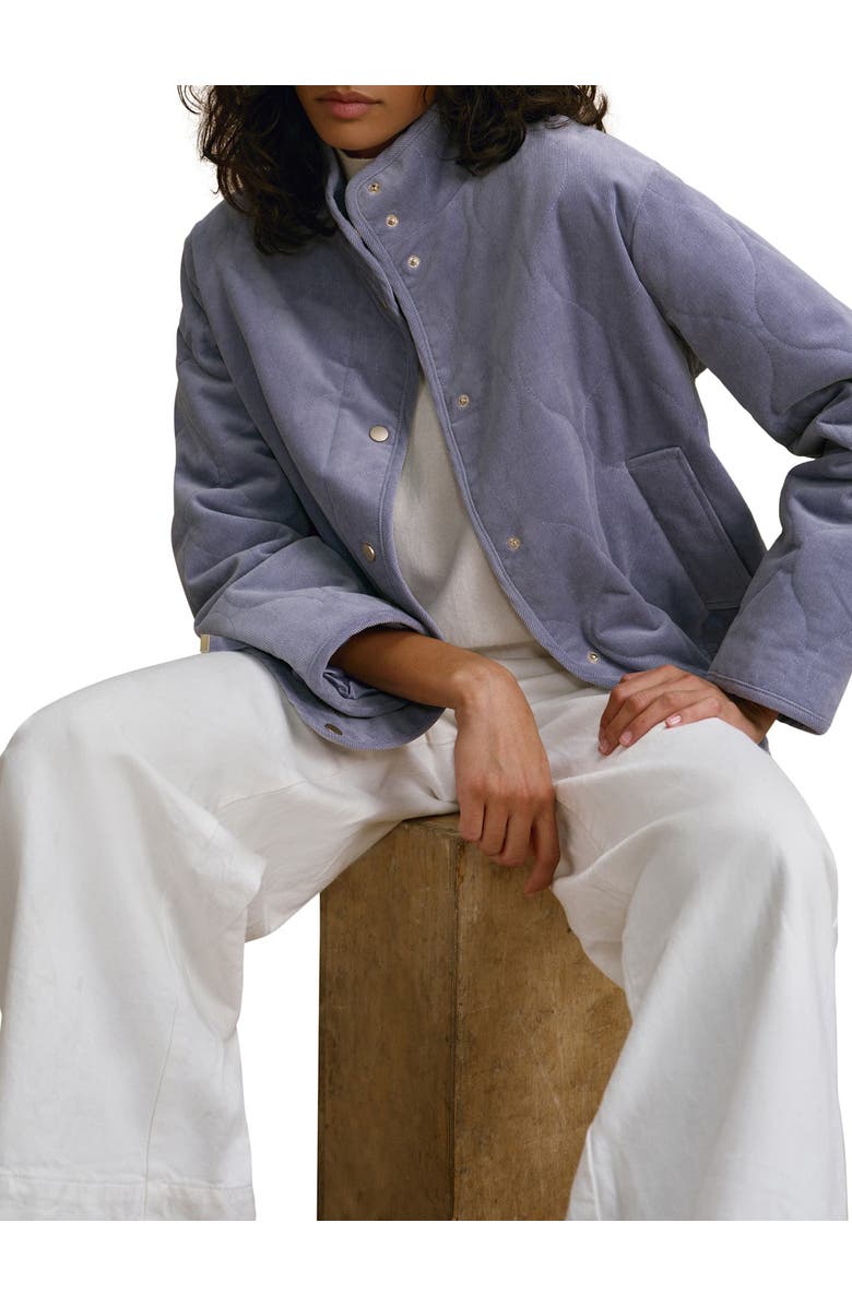 MINT VELVET Corduroy Quilted Jacket, Alternate, color, Blue