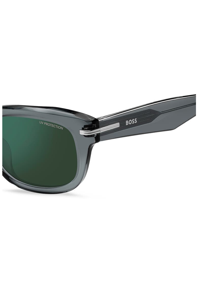 53mm Rectangular Sunglasses, Alternate, color, GREY
