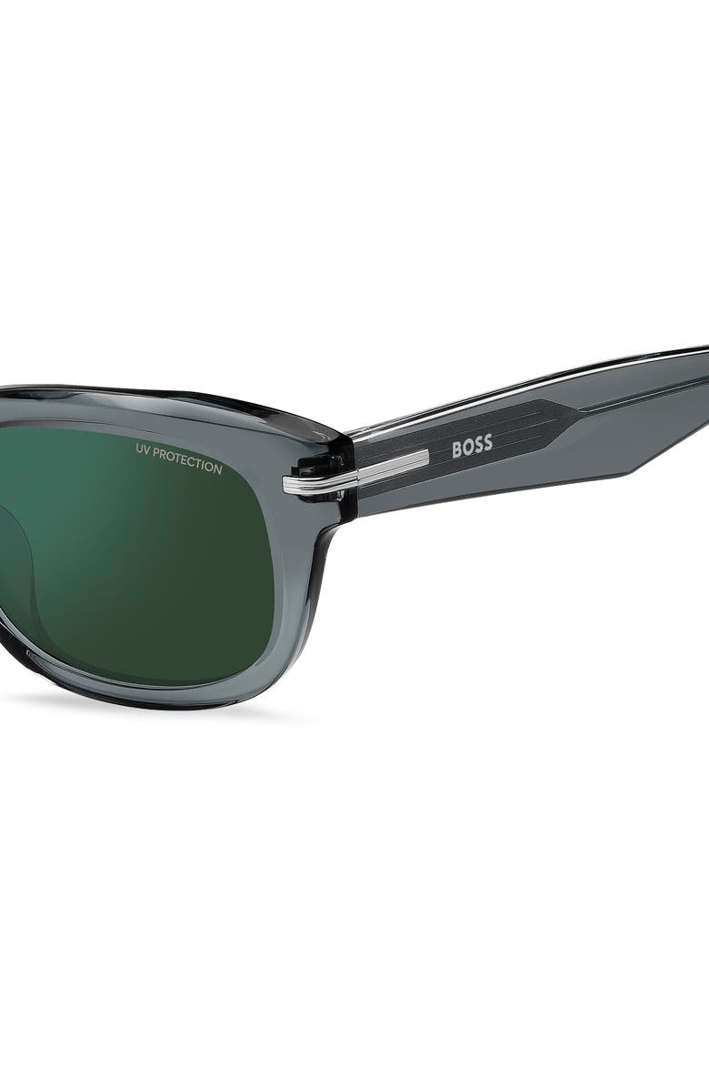 BOSS 53mm Rectangular Sunglasses, Alternate, color, Grey