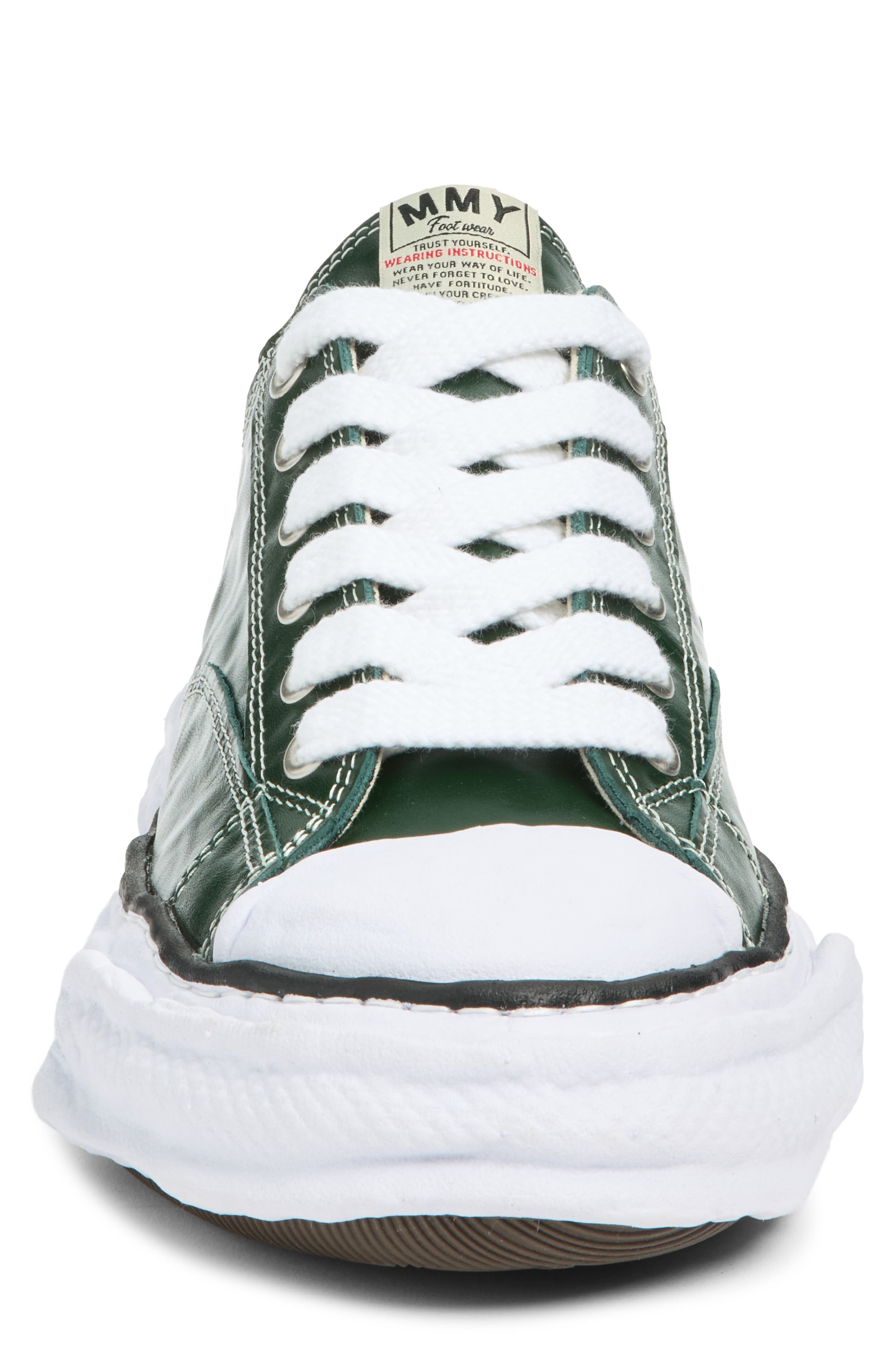 Peterson 23 Wrinkled Leather Sneaker, Alternate, color, GREEN