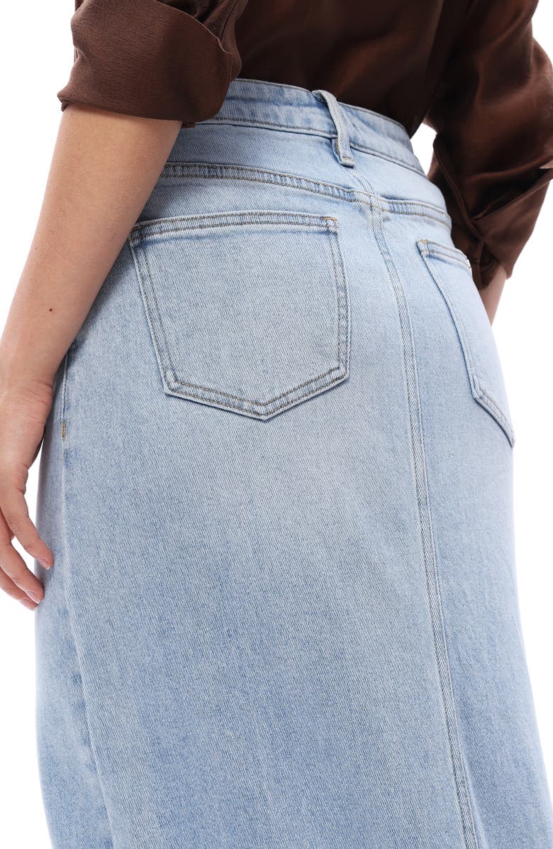 Bayeas Stretch Denim Maxi Skirt, Alternate, color,