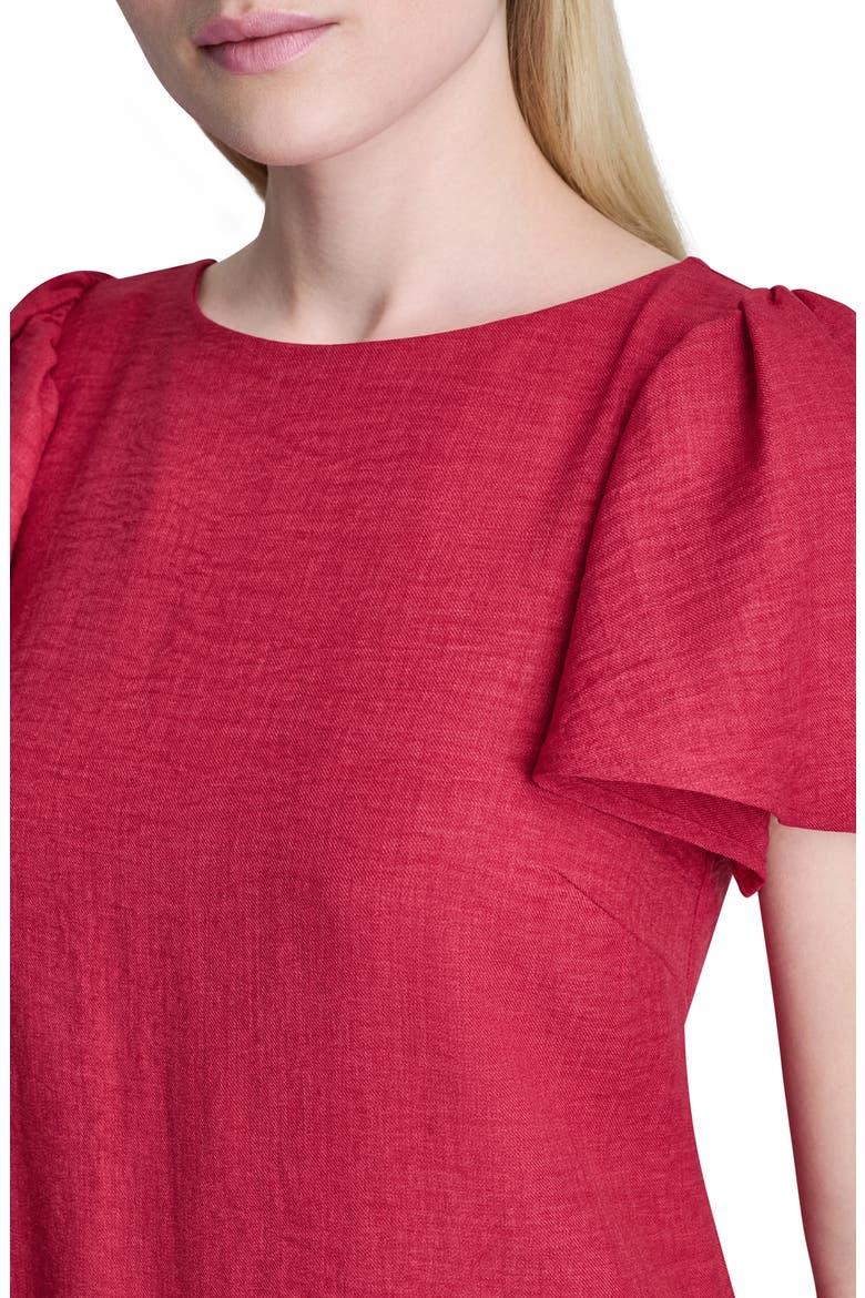 Mélange Flutter Sleeve Minidress, Alternate, color, RED SIGNATURE
